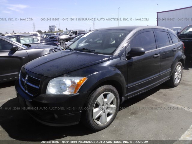 1B3HB48BX7D591646 - 2007 DODGE CALIBER SXT BLACK photo 2