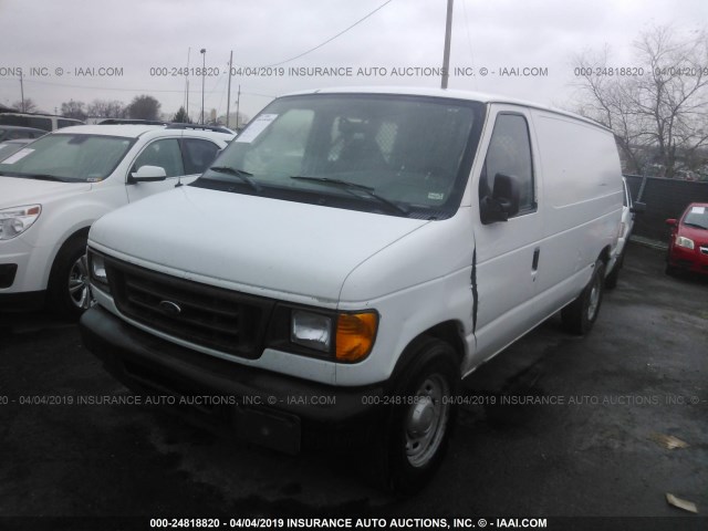 1FTRE14W44HA99720 - 2004 FORD ECONOLINE E150 VAN WHITE photo 2