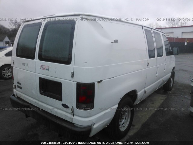 1FTRE14W44HA99720 - 2004 FORD ECONOLINE E150 VAN WHITE photo 4