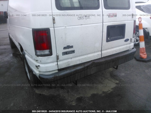 1FTRE14W44HA99720 - 2004 FORD ECONOLINE E150 VAN WHITE photo 6