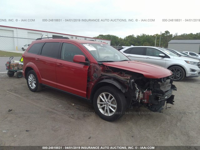 3C4PDCBG0FT610474 - 2015 DODGE JOURNEY SXT RED photo 1