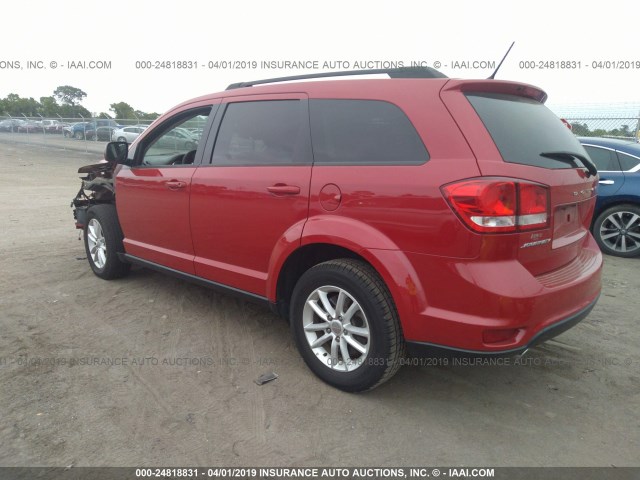 3C4PDCBG0FT610474 - 2015 DODGE JOURNEY SXT RED photo 3