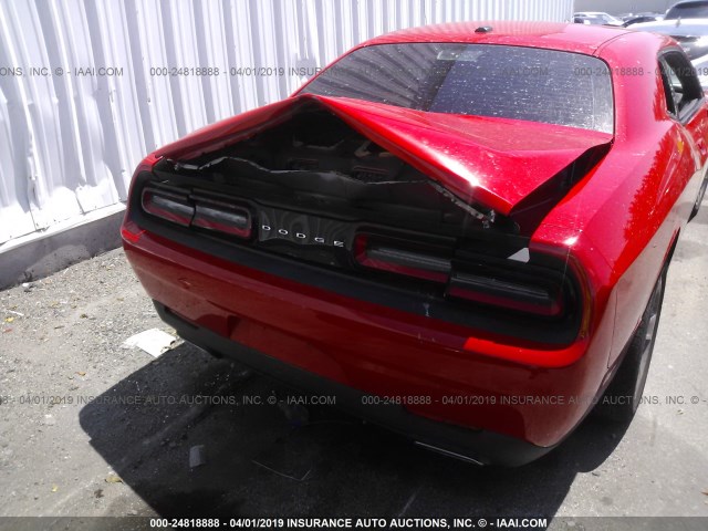 2C3CDZAG1FH718182 - 2015 DODGE CHALLENGER SXT RED photo 6