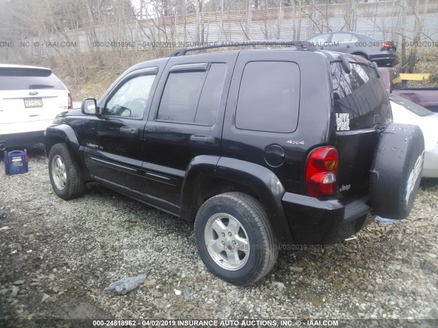 1J8GL58K92W153834 - 2002 JEEP LIBERTY LIMITED BLACK photo 3