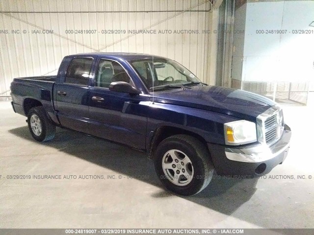 1D7HE48K85S168598 - 2005 DODGE DAKOTA QUAD SLT BLUE photo 1