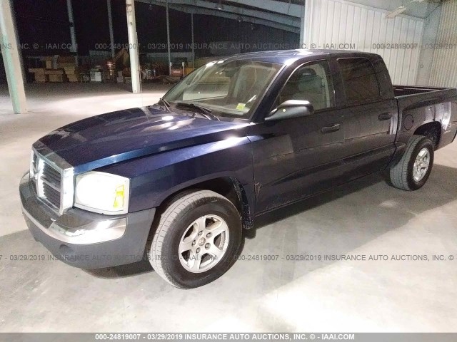 1D7HE48K85S168598 - 2005 DODGE DAKOTA QUAD SLT BLUE photo 2