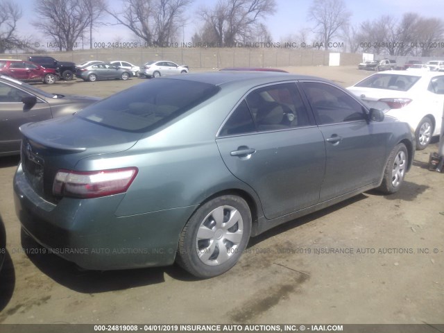 4T1BE46K77U597656 - 2007 TOYOTA CAMRY NEW GENERAT CE/LE/XLE/SE GREEN photo 4