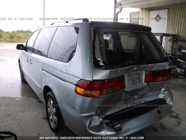 5FNRL18014B077556 - 2004 HONDA ODYSSEY EXL Light Blue photo 3