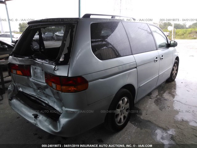 5FNRL18014B077556 - 2004 HONDA ODYSSEY EXL Light Blue photo 4