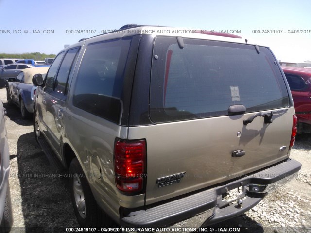 1FMRU1567YLA86895 - 2000 FORD EXPEDITION XLT GOLD photo 3