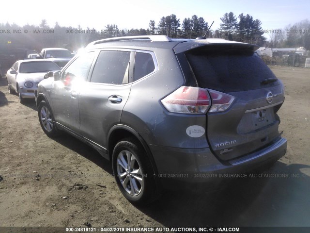 KNMAT2MV7GP613537 - 2016 NISSAN ROGUE S/SL/SV GRAY photo 3