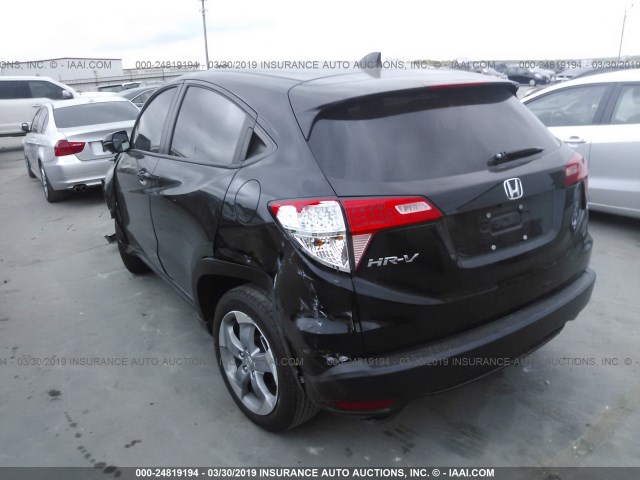 3CZRU5H50GM753229 - 2016 HONDA HR-V EX BLACK photo 3