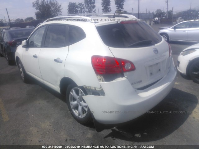 JN8AS5MT9AW007127 - 2010 NISSAN ROGUE S/SL/KROM WHITE photo 3