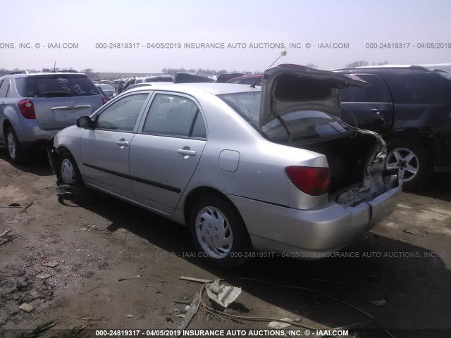 1NXBR32EX4Z262563 - 2004 TOYOTA COROLLA CE/LE/S SILVER photo 3