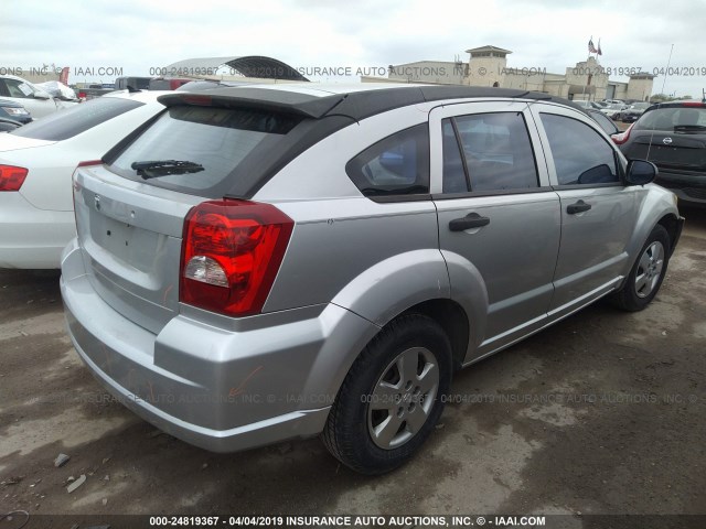 1B3HB28BX7D511282 - 2007 DODGE CALIBER SILVER photo 4