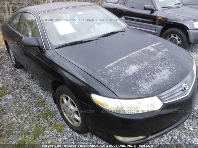 2T1CE22P82C003113 - 2002 TOYOTA CAMRY SOLARA SE BLACK photo 1