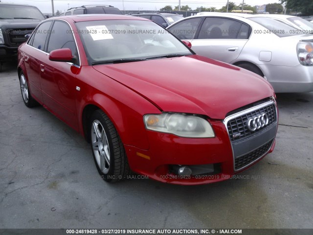 WAUAF78E38A004574 - 2008 AUDI A4 2.0T RED photo 1