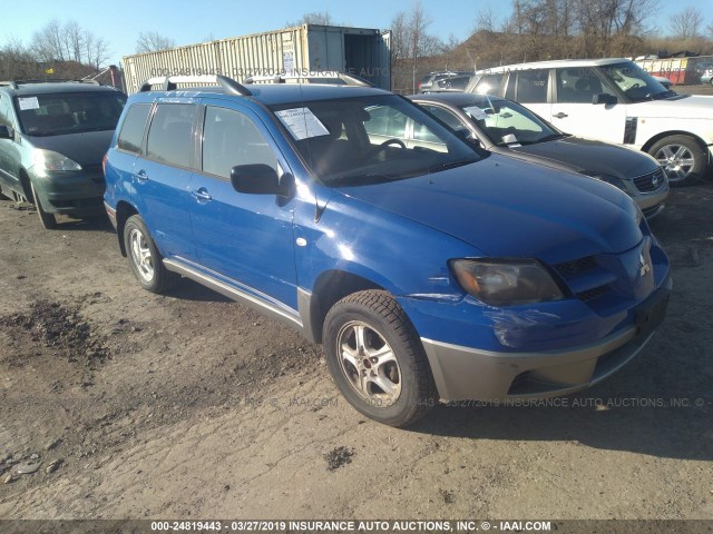 JA4LZ31GX3U109900 - 2003 MITSUBISHI OUTLANDER LS BLUE photo 1