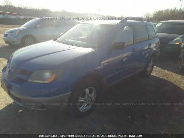 JA4LZ31GX3U109900 - 2003 MITSUBISHI OUTLANDER LS BLUE photo 2