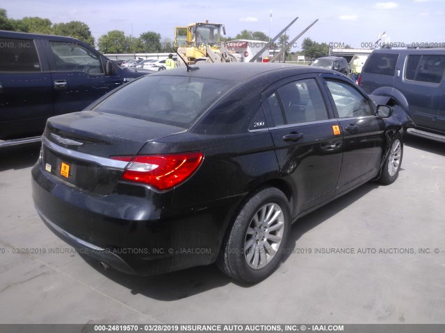 1C3CCBAB3DN704691 - 2013 CHRYSLER 200 LX BLACK photo 4