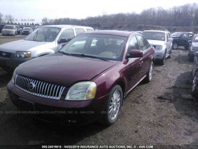 1MEHM43147G601950 - 2007 MERCURY MONTEGO PREMIER RED photo 2