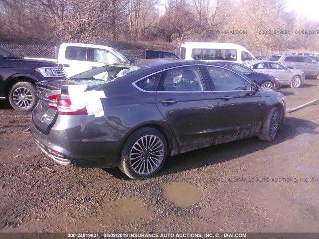 3FA6P0D94JR192464 - 2018 FORD FUSION TITANIUM/PLATINUM GRAY photo 4