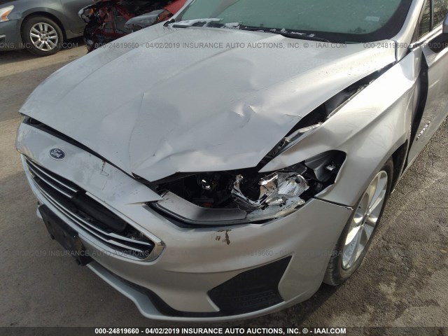 3FA6P0LU6KR106417 - 2019 FORD FUSION HYBRID SILVER photo 6