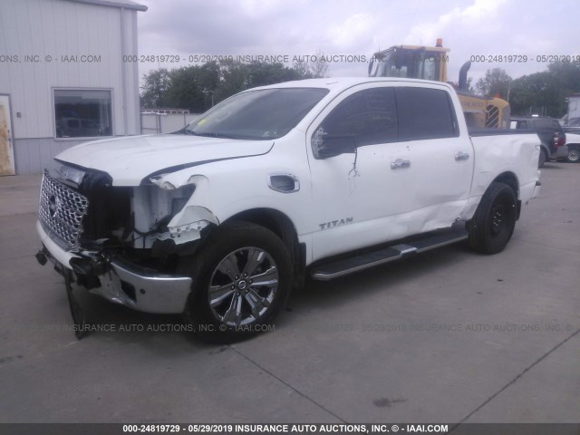 1N6AA1E55HN562564 - 2017 NISSAN TITAN WHITE photo 2