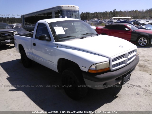 1B7GG26X5WS622651 - 1998 DODGE DAKOTA WHITE photo 1