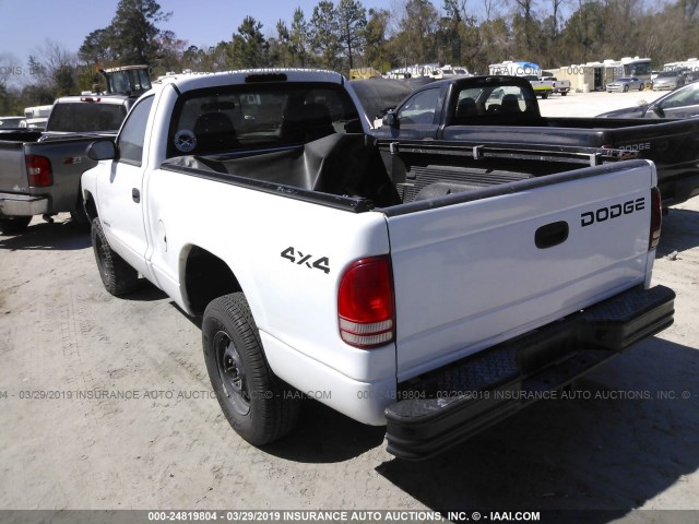 1B7GG26X5WS622651 - 1998 DODGE DAKOTA WHITE photo 3