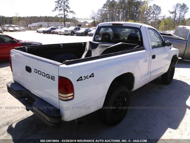 1B7GG26X5WS622651 - 1998 DODGE DAKOTA WHITE photo 4