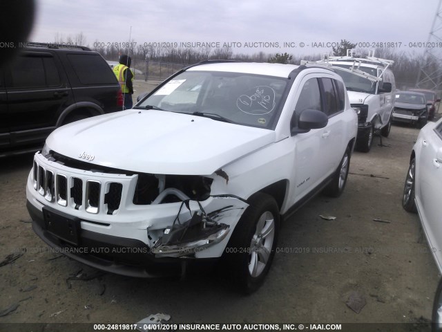 1C4NJCBAXCD559367 - 2012 JEEP COMPASS SPORT WHITE photo 2