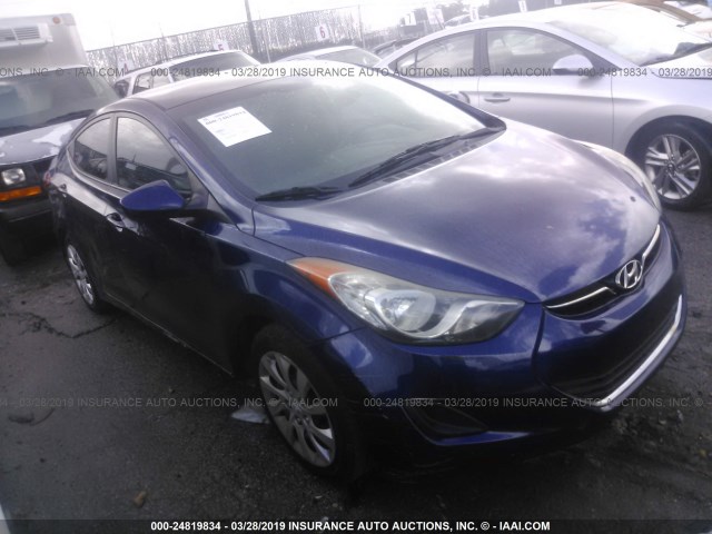 5NPDH4AEXDH200503 - 2013 HYUNDAI ELANTRA GLS/LIMITED BLUE photo 1