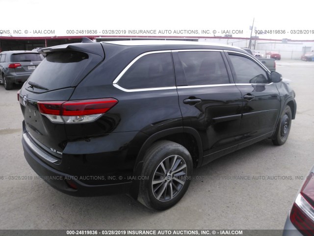 5TDJZRFH7HS471762 - 2017 TOYOTA HIGHLANDER SE/XLE BLACK photo 4