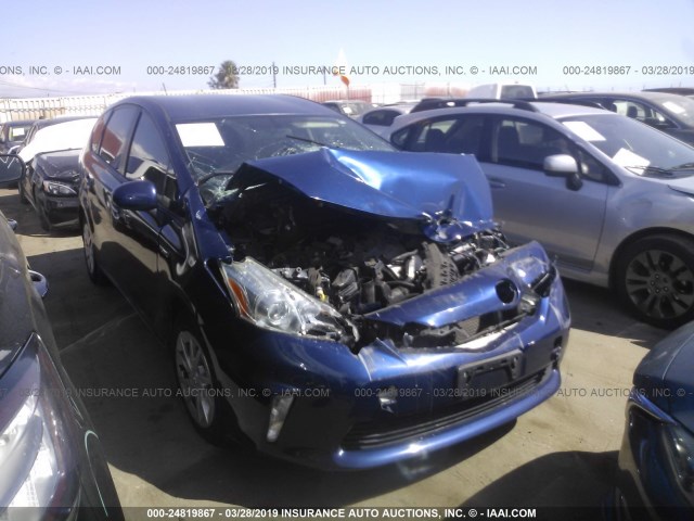 JTDZN3EU6D3196312 - 2013 TOYOTA PRIUS V BLUE photo 1