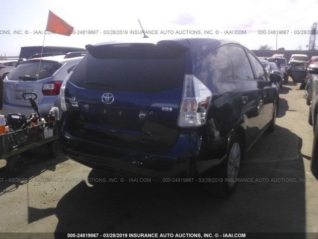 JTDZN3EU6D3196312 - 2013 TOYOTA PRIUS V BLUE photo 4