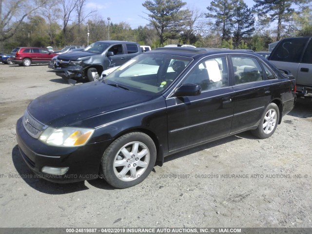 4T1BF28B52U197909 - 2002 TOYOTA AVALON XL/XLS BLACK photo 2