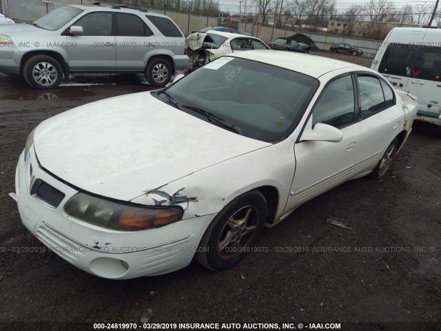 1G2HX54K314297075 - 2001 PONTIAC BONNEVILLE SE WHITE photo 2