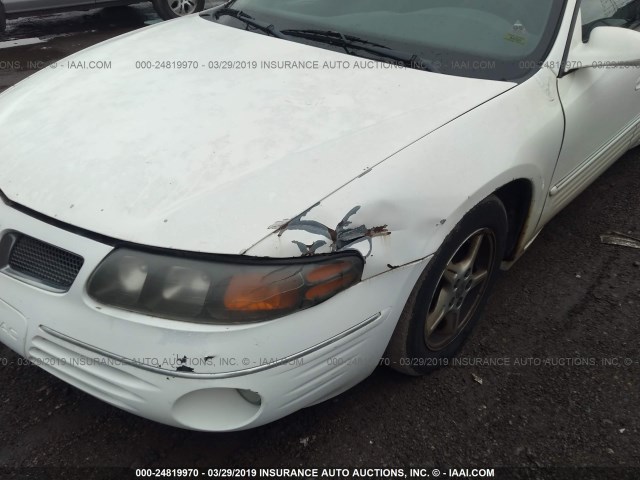 1G2HX54K314297075 - 2001 PONTIAC BONNEVILLE SE WHITE photo 6