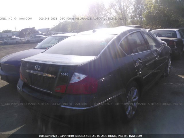 JNKBY01E88M500731 - 2008 INFINITI M45 SPORT BLACK photo 4