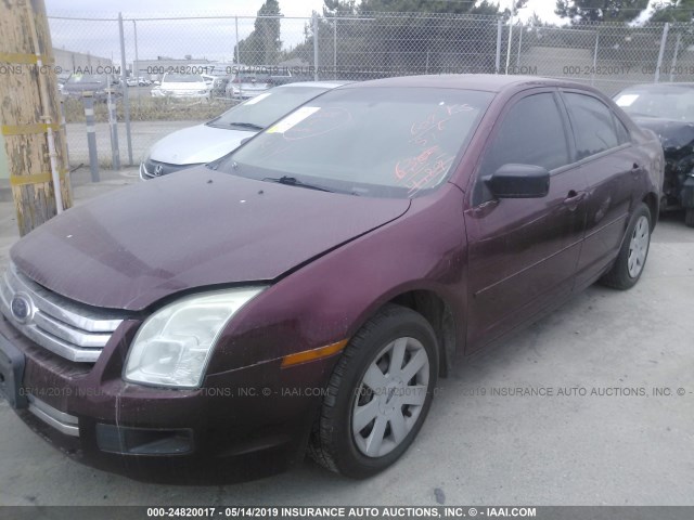 3FAFP06ZX6R216934 - 2006 FORD FUSION S RED photo 2