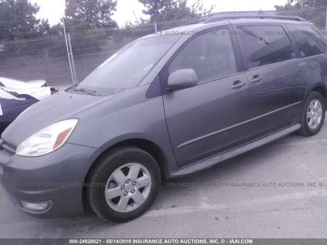 5TDZA22C04S045384 - 2004 TOYOTA SIENNA XLE/XLE LIMITED GRAY photo 2