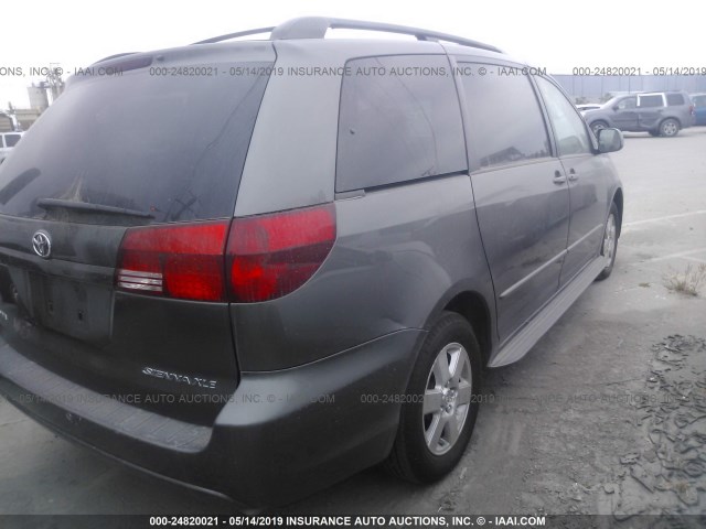 5TDZA22C04S045384 - 2004 TOYOTA SIENNA XLE/XLE LIMITED GRAY photo 4