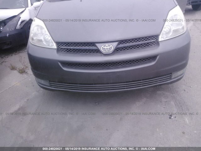 5TDZA22C04S045384 - 2004 TOYOTA SIENNA XLE/XLE LIMITED GRAY photo 6