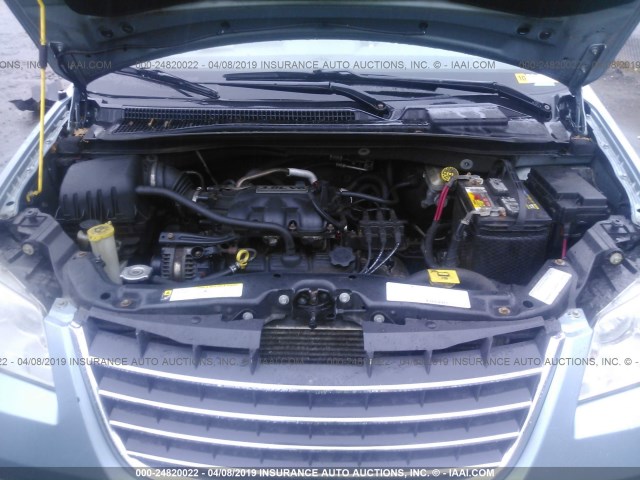 2A8HR54P38R107695 - 2008 CHRYSLER TOWN & COUNTRY TOURING BLUE photo 10