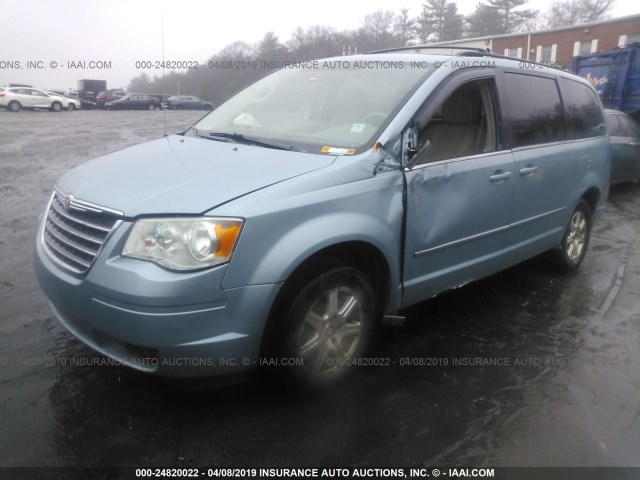 2A8HR54P38R107695 - 2008 CHRYSLER TOWN & COUNTRY TOURING BLUE photo 2