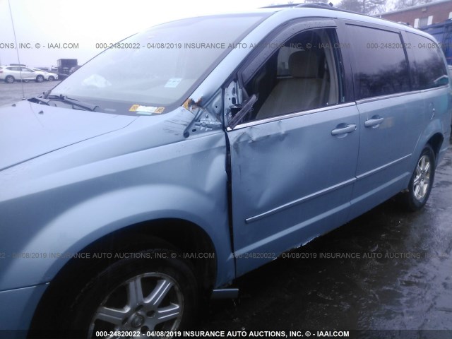 2A8HR54P38R107695 - 2008 CHRYSLER TOWN & COUNTRY TOURING BLUE photo 6