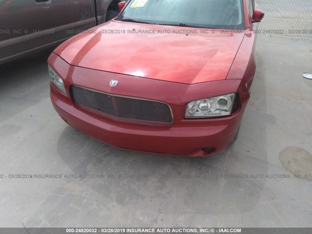 2B3KA53H38H158541 - 2008 DODGE CHARGER R/T RED photo 6