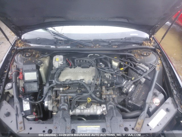2G1WW12E839429431 - 2003 CHEVROLET MONTE CARLO LS შავი ფოტო 10