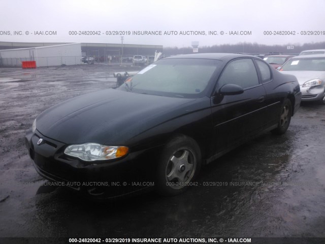 2G1WW12E839429431 - 2003 CHEVROLET MONTE CARLO LS შავი ფოტო 2